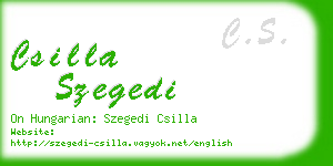 csilla szegedi business card